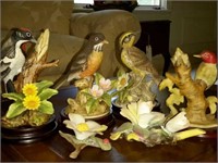 Bird and Flower Figurines