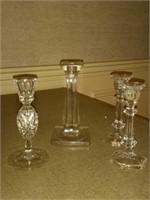 Assorted Crystal Candleholders