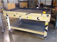 CUSTOM BUILT ROLLING TABLE-(CONTENTS NOT INCLUDED)
