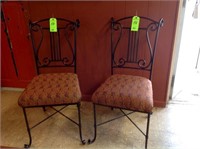 HEAVY WROUGHT IRON  CHAIRS-NO ARMS