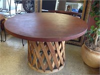 43" ROUND PIG SKIN TABLE