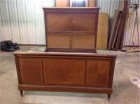 ANTIQUE FULL SIZE BED AND ARMOIR