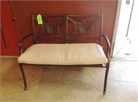 PATIO BENCH WITH BEIGE CUSHION-43" WIDE
