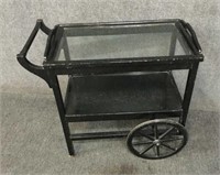 1800's Tea Cart with Removeable Glass Shelf