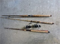 2 rods & reels plus one rod