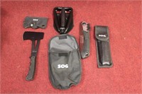 SOG SHOVEL, HATCHET AND SAW