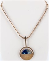 Jewelry Sterling Silver Denmark Lapis Necklace