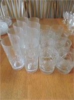 Pin wheel crystal water glasses & drink glasses
