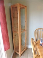 Pine curio cabinet