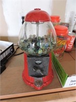 Metal base gum machine with marbles
