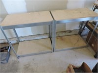 Pair of adjustable work benches