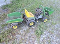 John Deere pedal tractor & wagon