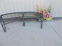 Pair metal benches