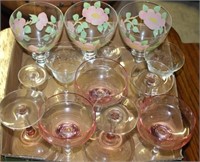 COLLECTION OF 13 PCS OF STEMWARE INC. FLORAL