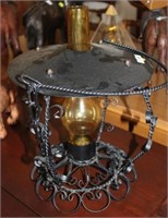 METAL W/ GLASS HANGING LAMP