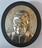 Silver over Bronze Babe Ruth Plaque