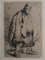 After Rembrandt "Stout Man in a Large Cloak"