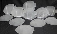 Frosted Glass Fish Plates
