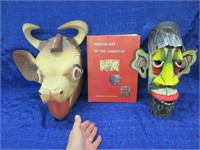 vintage paper masks "quick faces" -indian art book