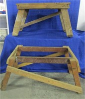 2 old wooden stands - 2ft long each