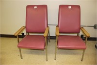 2 mauve arm chairs by Simmons Company