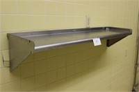 Stainless steel wall mounted shelf