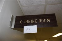 Sign-Dining room with wall bracket