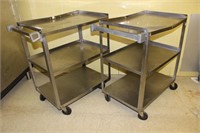 2-stainless steel utility carts-bent