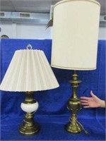 2 brass table lamps - possibly stiffel