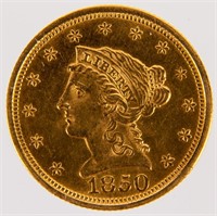 Coin 1850 $2 ½ Liberty Head Gold Qtr Eagle