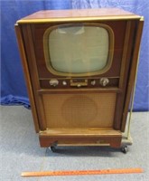 mid-century "capehart" tv in cabinet