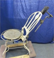 antique iron doctor's chair - early 1900's era