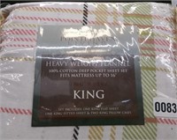 King size heavy weight flannel sheet set