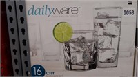 Dailyware 16pc City glassware set
