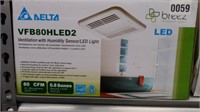 Delta ventilation w/ humidity sensor LED light