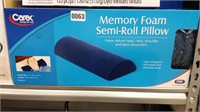 Carex memory foam semi-roll pillow