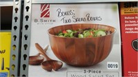 B. Smith wood salad set **bonus: 2 salad bowls