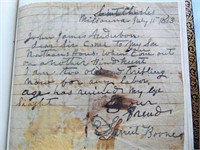 1813 Daniel Boone Letter to J. J. Audubon