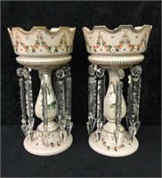 Unique Hand Painted Candle Holders with Crystals