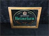Heineken Mirrored Framed Beer Sign
