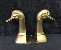 Brass Duck Head Bookends Made in Spain