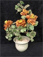 Bonsai Jade Glass Flower Tree with Pot