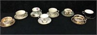 Lot of 8 Tea Cups & Saucers