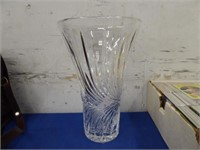 24% LEAD CRYSTAL VASE, FLARED RIM MADE IN POLAND