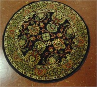Small Round Floral Area Rug