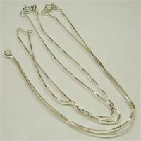 2pc - 18" Sterling Silver Chains