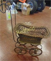 Decorative Woven Basket Cart