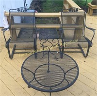 Black Rod Iron Patio Furniture Set