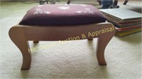 Foot Stool with needle work seat