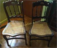 Matching Chairs with woven seat (2),